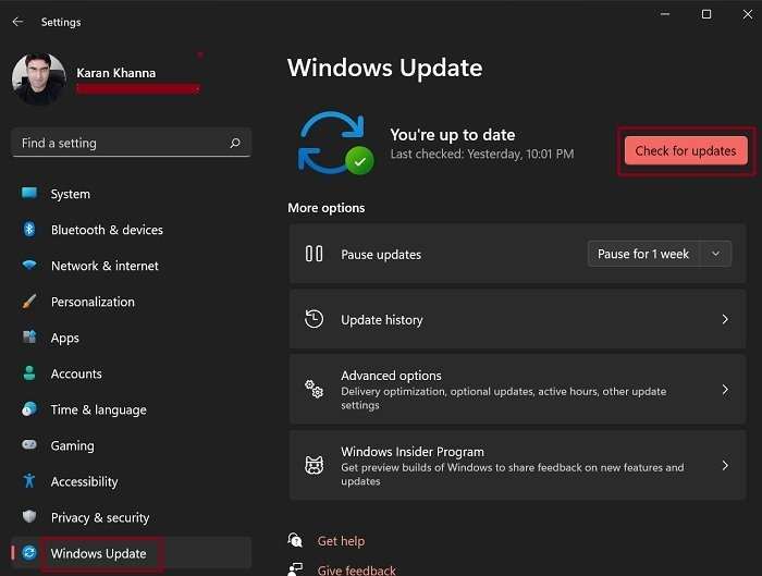 Download Windows Updates manually in Windows 11